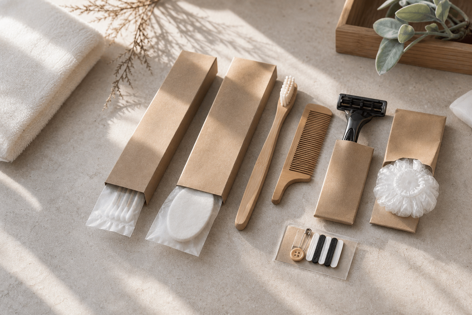 Dry hotel amenities manufacturing — packaging and supplies