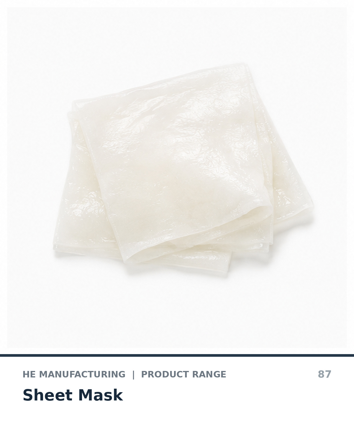 Sheet, clay and peel-off masks manufactured by HE Manufacturing